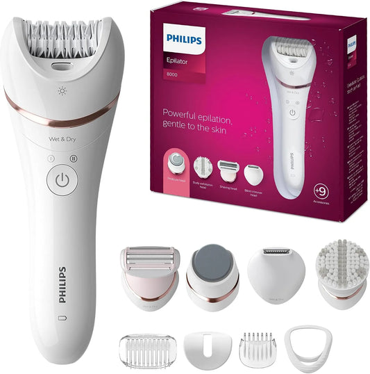 Philips Series 8000 BRE740/14 Accessorio per elettrodomestico, pannello IPS, Beauty Epilator Rasoio 5 in 1 da donna