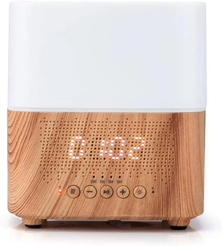300ml-umidificatore, Diffusore, diffusore elettrico di aromi, 300 ml, Bluetooth, legno, per la casa 300ml-umidificatore di legno scuro