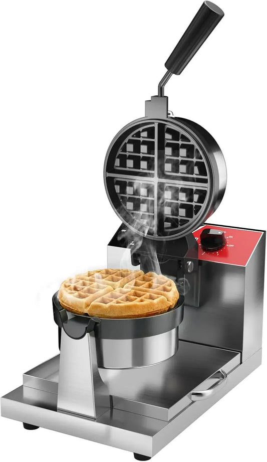 Macchina per Waffle, piastra elettrica per waffle, 1300 W, professionale, ristoranti, rivestimento antiaderente, per Waffle Belgi Girevole, CROSSON