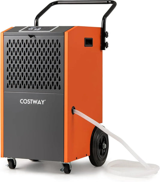 Deumidificatore, COSTWAY, portatile, ruote di trasporto, timer, Fabbrica e Grandi Spazi fino a 695 m³