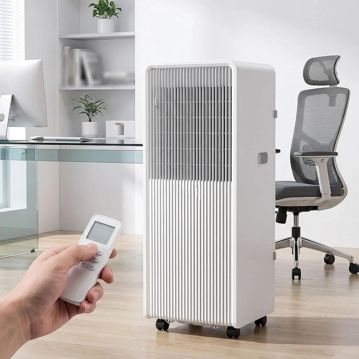 Condizionatore, HURUMA UK 3 3-Poli, portatile, timer, 4 modalità Silenzioso Timer 24 Ore Telecomando, 10000 Btu