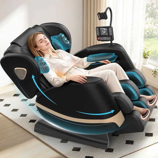 Poltrona relax con massaggio, touch, Bluetooth, nero, Altoparlanti Bluetooth e Touchscreen